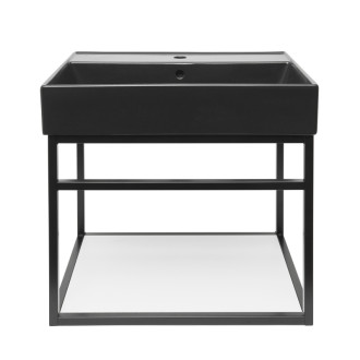 Konštrukcia s umývadlom Naturel Industrial 59x45x45 cm čierna mat KONZOLEUM60BUC