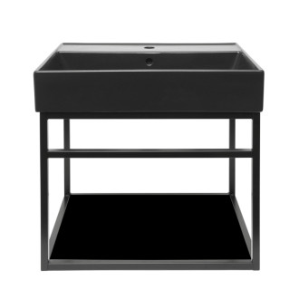 Konštrukcia s umývadlom Naturel Industrial 59x45x45 cm čierna mat KONZOLEUM60CUC