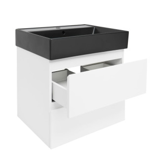 Kúpeľňová skrinka s umývadlom SAT B-Way 1 59x50x45 cm biela lesk BWAY260WU2BB