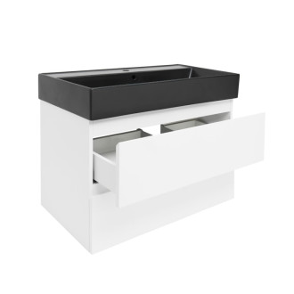 Kúpeľňová skrinka s umývadlom SAT B-Way 1 79x50x45 cm biela lesk BWAY280WU2BB