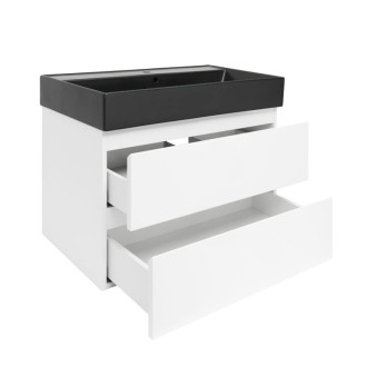 Kúpeľňová skrinka s umývadlom SAT B-Way 1 79x50x45 cm biela lesk BWAY280WU2BB