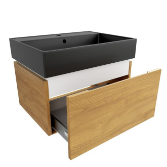 Kúpeľňová skrinka s umývadlom SAT Feel 60x30x46 cm medový dub mat SATFEEL60DMU3