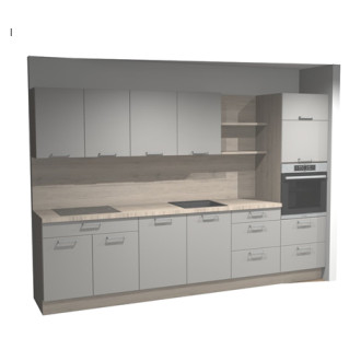 Kuchyňa EASY Tamara - kamenná šedá supermat kuchyne výstava, Nobilia vrátane spotrebičov