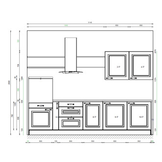 Kuchyňa Lota, modrá, Decodom vrátane spotrebičov