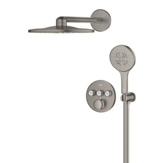 Sprchový systém Grohe Grohtherm SmartControl vrátane podomietkového telesa kartáčovaný Hard Graphite 34863AL0