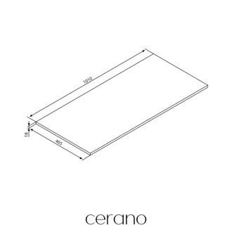 CERANO - Doska pod umývadlo Navira Slim - betónovo šedá - 100x46x1, 8 cm