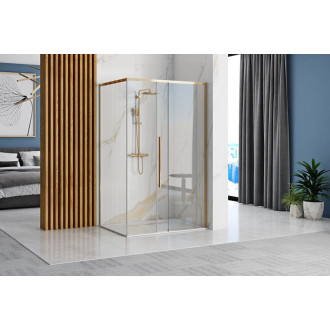 Sprchovací kút REA SOLAR - zlatý 100x80
