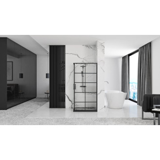 Rea Sprchovací kút REA CONCEPT 80x100 - čierny KPL-K1006