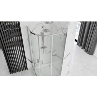 Sprchová kabína REA Look Chrome 80x80 + Sprchová vanička Look White