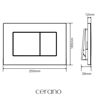 CERANO - Ovládacie tlačidlo WC modulov Lite/Classic - ABS - chróm