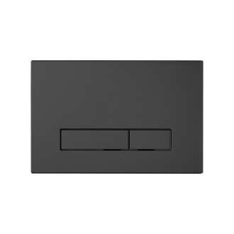 CERANO - Kompletný podomietkový WC set Lite/Felci - biela lesklá - WC tlačidlo Slim, čierne matné - na zamurovanie - 52,5x36 cm