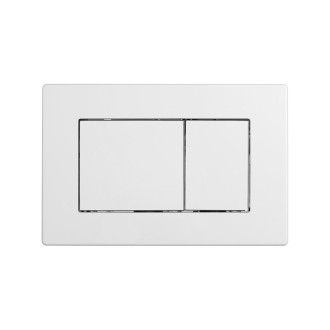 CERANO - Kompletný podomietkový WC set Lite/Verde - biela matná - WC tlačidlo Classic, biele - na zamurovanie - 49x36 cm