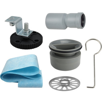 CERANO - Sprchový odtokový žľab, sifón otočný 360 ° - dizajn 2v1 - nerez - DN40 - 124 cm