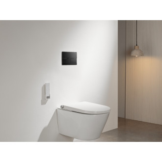 CERANO - Ovládacie tlačidlo WC modulov Lite/Line - sklo - čierna lesklá