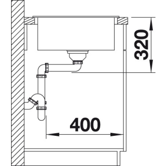 Blanco ZIA XL 6 S 517559 drez s odkvapom, obojstranný aluminium drez vstavaný