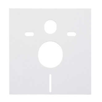 CERANO - Kompletný podomietkový WC set Lite/Dure - biela lesklá - WC tlačidlo Slim, čierne matné - na zamurovanie - 51x35 cm