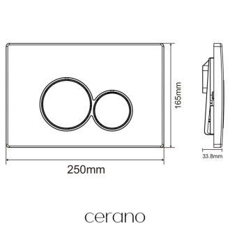 CERANO - Ovládacie tlačidlo WC modulov Lite/Duo - ABS - biela