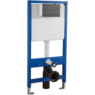 CERANO - Ovládacie tlačidlo WC modulov Lite/Line - nerezová oceľ - grafit/gun metal