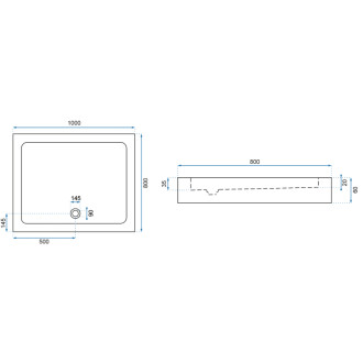 Rea Sprchovací kút REA City 80x100 Nickel Brush KPL-E0059