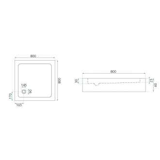 Rea Sprchovací kút REA City 80x80 Gold Brush REA-K6444