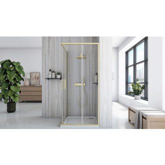 Rea Sprchovací kút REA City 80x80 Gold Brush KPL-K6444