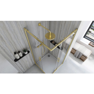 Rea Sprchovací kút REA City 80x100 Brush Gold KPL-K74501