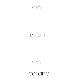 CERANO - Sprchová tyč - posuvný držiak - guľatá - chróm