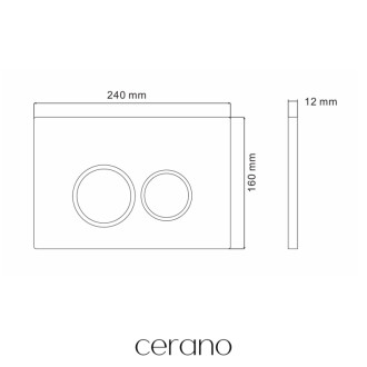 CERANO - Ovládacie tlačidlo splachovania Prime/Dualo - ABS - biela