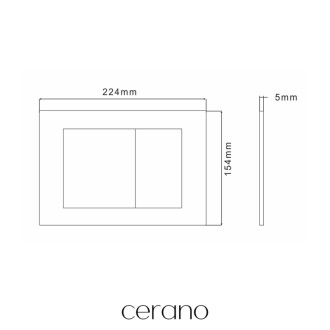 CERANO - Ovládacie tlačidlo splachovania Prime/Maxio - ABS - biela