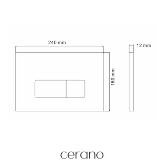 CERANO - Ovládacie tlačidlo splachovania Prime/Modulo - ABS - strieborná