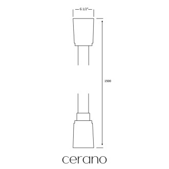 CERANO - Sprchová hadica - chróm - 150 cm
