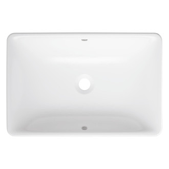 Umývadlo na dosku Grohe Euro Ceramic 60x40 cm alpská biela bez otvoru pre batériu, s prepadom 102434SH00