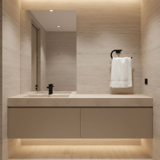 Rea Kúpeľňový vešiak Ring 110 Til Black REA-88067