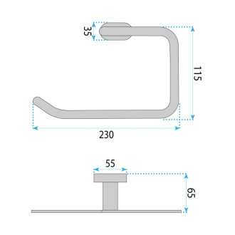 Rea Kúpeľňový vešiak Ring 110 Til Gold REA-88068
