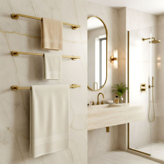 Rea Kúpeľňový vešiak Til 101 Brush Gold REA-88003