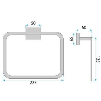 Rea Kúpeľňový vešiak Ring 210 OSTE GOLD REA-88072