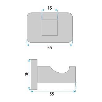 Rea Kúpeľňový vešiak Nico 5905 Brush Gold REA-88039