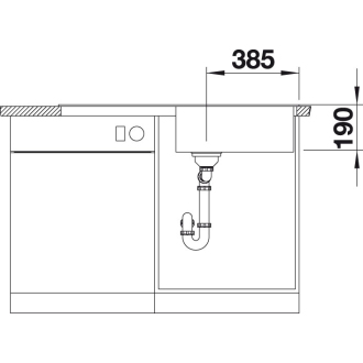 Blanco ZIA XL 6 S 517561 drez s odkvapom, obojstranný biela drez vstavaný