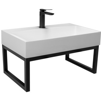 Rea Konglomerátové umývadlo na dosku REA GOYA 60 cm + konzola KPL-U8901