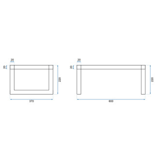 Konglomerátové umývadlo na dosku REA GOYA - matné čierne 60CM + konzola