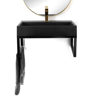 Konglomerátové umývadlo na dosku REA GOYA 70CM + konzola