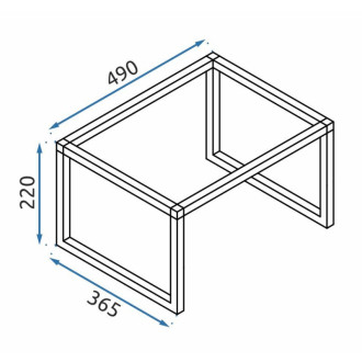 Konglomerátové umývadlo na dosku REA GOYA 50 cm - konzola