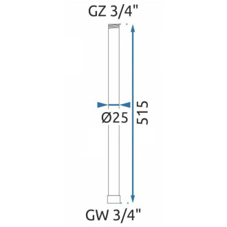 Rea Predĺženie pre vaňovú/sprchovú súpravu Titan 50cm REA-K0680