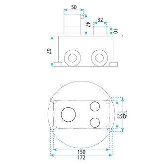 Rea Podomietková sprchová sada Rea Lungo Diamond Gold+ BOX REA-P6965
