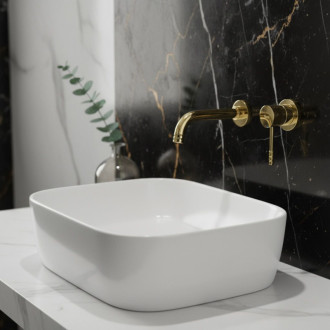 Rea Podomietková umývadlová batéria REA LUNGO Diamond Gold + BOX REA-B0539