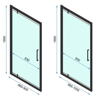 Rea Sprchová kabína REA Rapid Swing Chróm KPL-K5456