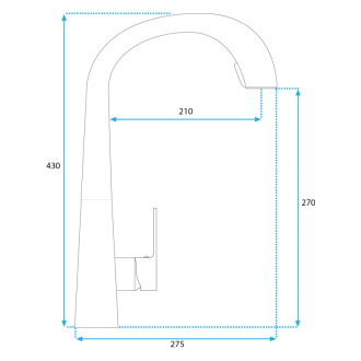 Rea Kuchynská batéria Rea Ross Brush Copper REA-B9635