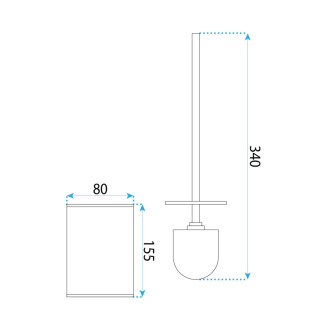 Rea WC kefa B110 TIL MATT BLACK REA-88095