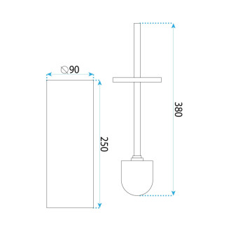 Rea WC kefa B106 TIL CHROME REA-88088