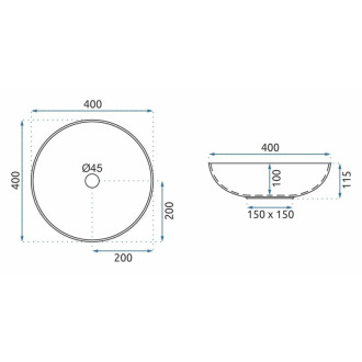 Rea Umývadlo na dosku Juliana REA-U3608
